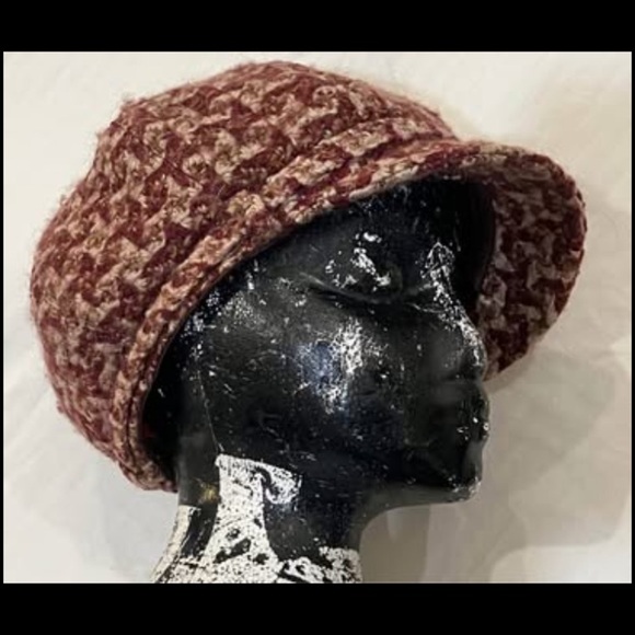 San Diego Hat Company WOOL Red and Cream Tweed Cap - Picture 3 of 12